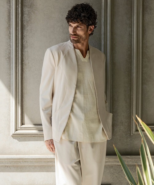 ジャケット ノーカラージャケット C DIEM(カルペディエム)ラウンドカットジャケット ノーカラージャケット メンズ | C DIEM | 08