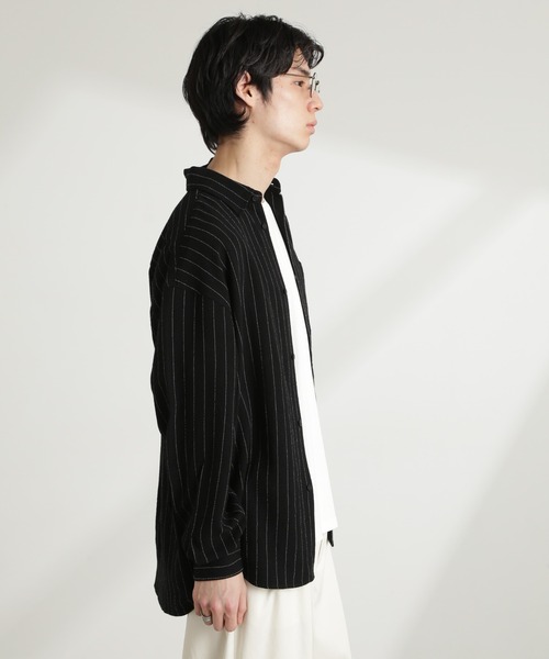 NANO universe（ナノ・ユニバース） シャツ WEB限定/ピンストライプ