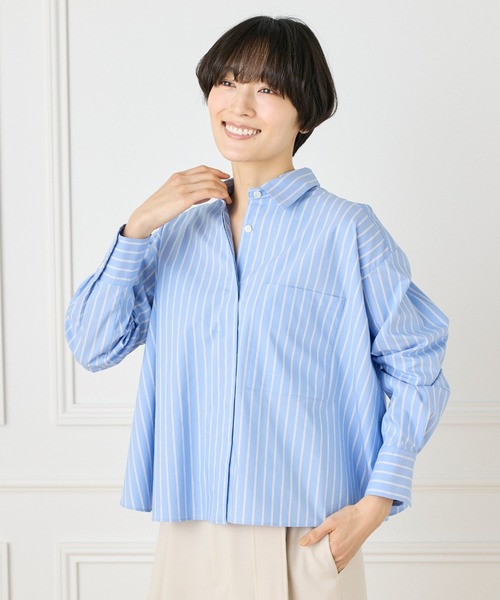 ブラウス シャツ バックフレアシャツ レディース
