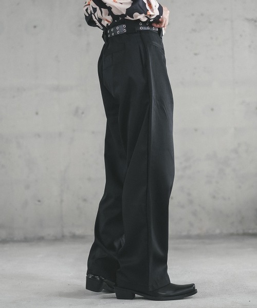 Shoowtime（ショウタイム） ワイドパンツ スラックス One tuck wide