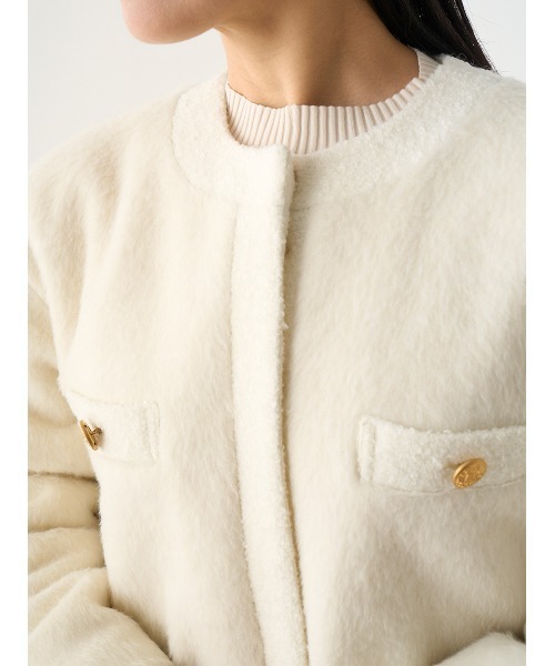 CELFORD（セルフォード） ノーカラージャケット 38 アイボリー