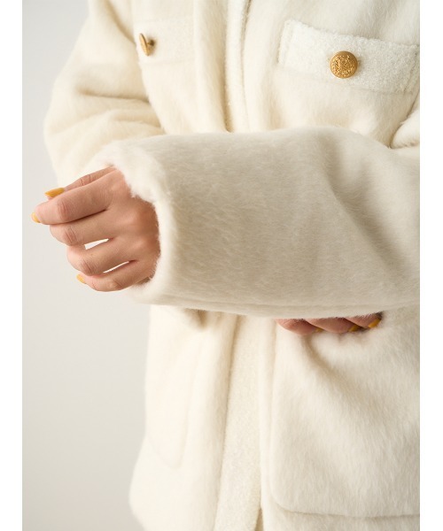 CELFORD（セルフォード） ノーカラージャケット 38 アイボリー