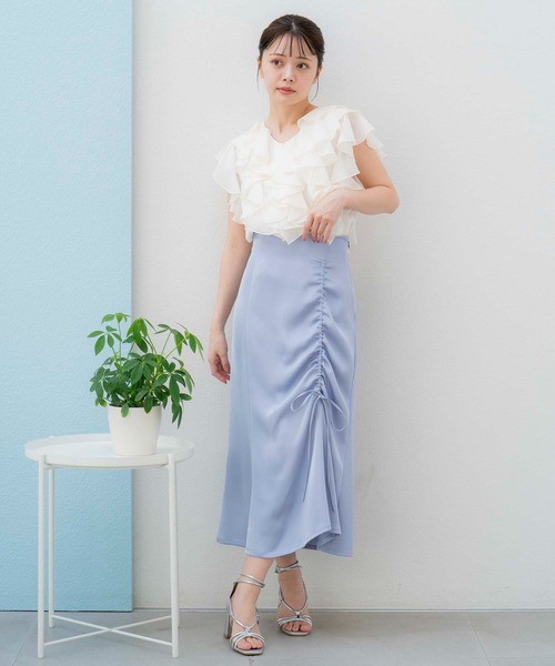 Noela ブラウス シャツ ラッフルフリルブラウス レディース