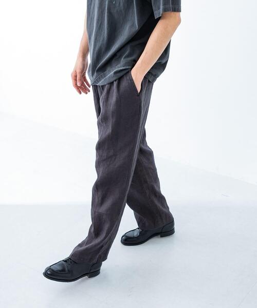 URBAN RESEARCH パンツ LINEN TUCK PANTS メンズ : ZOZOTOWN