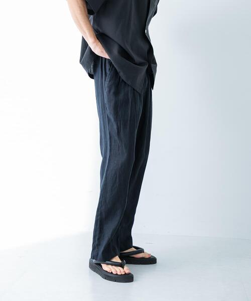 URBAN RESEARCH パンツ LINEN TUCK PANTS メンズ : ZOZOTOWN