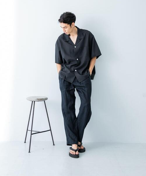 URBAN RESEARCH パンツ LINEN TUCK PANTS メンズ : ZOZOTOWN