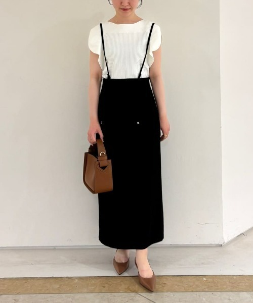 allureville（アルアバイル） スカート ジョーゼットサロペナロー