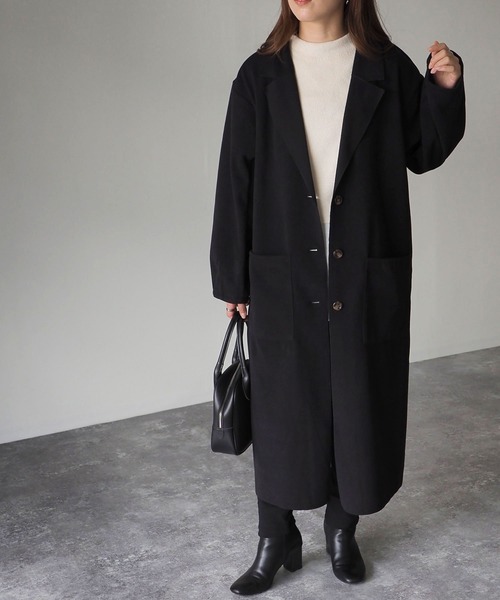 「Riberry」 チェスターコート MEDIUM モカ レディース_画像4