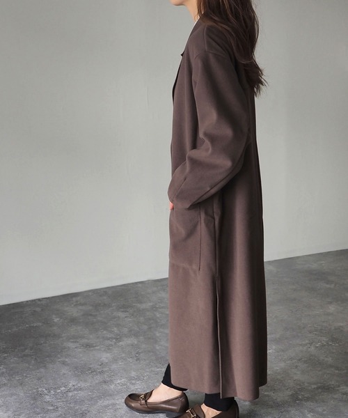 「Riberry」 チェスターコート MEDIUM モカ レディース_画像7