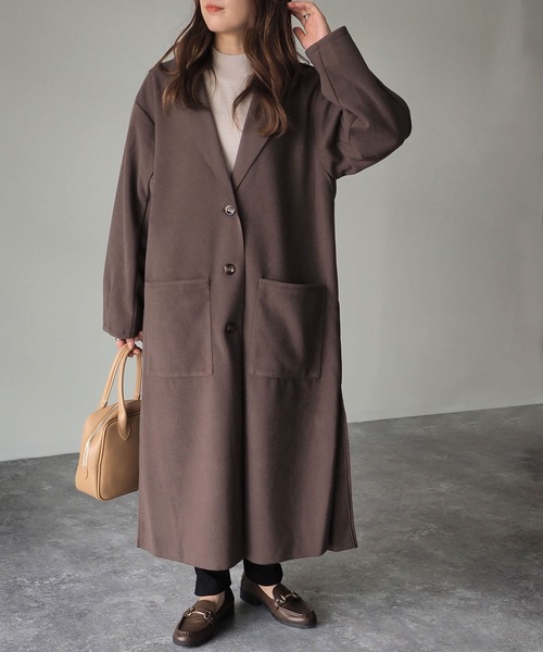 「Riberry」 チェスターコート MEDIUM モカ レディース_画像9