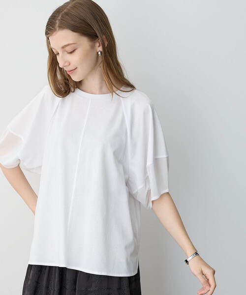 tシャツ 2025年春夏「接触冷感」EASY ELEGANCEランタンスリーブプルオーバー「人気のため新色追加！」 レディース