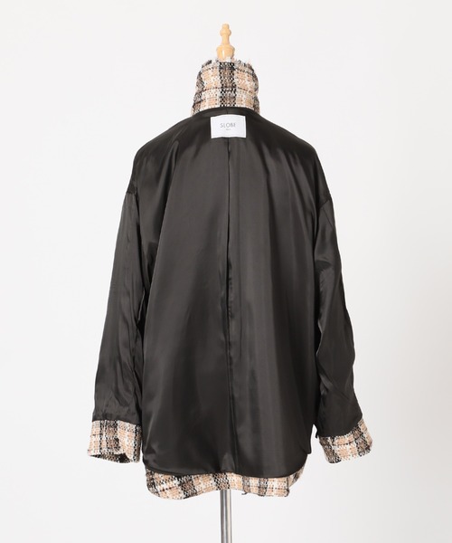 SLOBE IENA（スローブイエナ） ツイードジャケット FREE ブラック