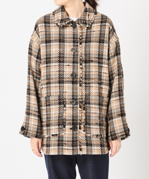 SLOBE IENA（スローブイエナ） ツイードジャケット FREE ブラック