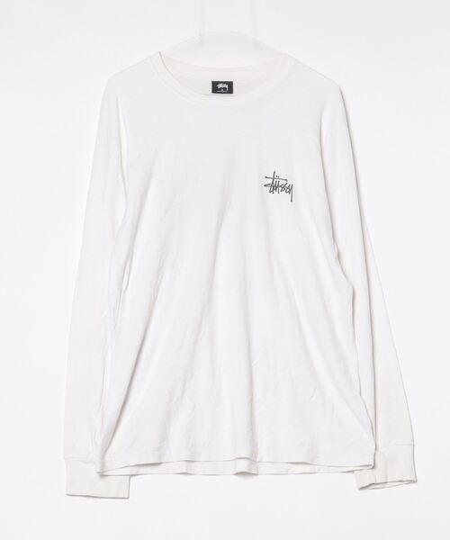Stussy ホワイト 長袖シャツ M STUSSY 「STUSSY」 長袖Tシャツ M ホワイト メンズ : ZOZOTOWN