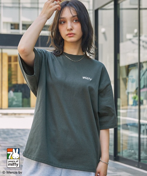 Miffy（ミッフィー） tシャツ 半袖 別注 グラフィック刺繍 半袖Tシャツ 