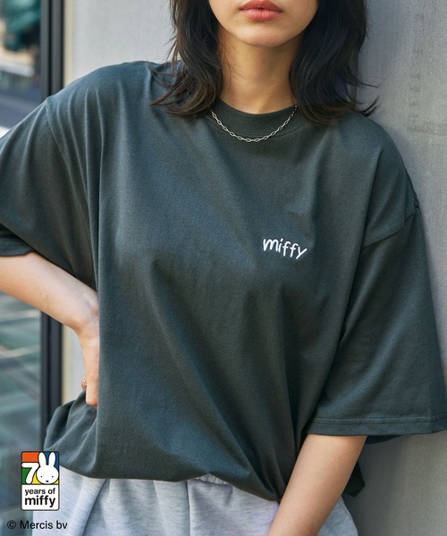 Miffy（ミッフィー） tシャツ 半袖 別注 グラフィック刺繍 半袖Tシャツ