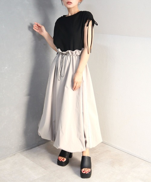 Sea NEW YORK ニット バルーンスカート ワンピース バルーンスカートニットワンピース ベージュ | ファッション通販