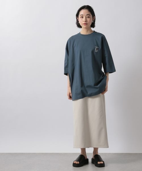 「LOWRYS FARM」 半袖Tシャツ MEDIUM グリーン メンズ