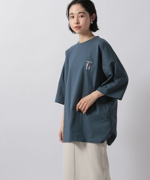 「LOWRYS FARM」 半袖Tシャツ MEDIUM グリーン メンズ