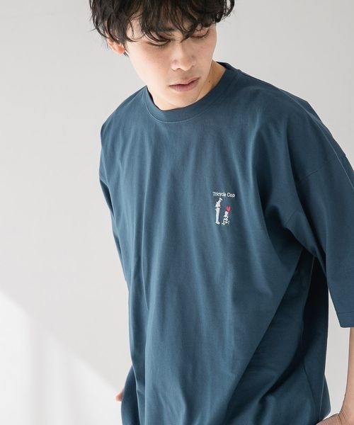 「LOWRYS FARM」 半袖Tシャツ MEDIUM グリーン メンズ