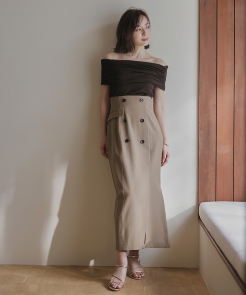 anuans（アニュアンス） ロングスカート SMALL グレー レディース