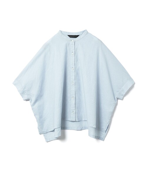 mizuiroind ブラウス シャツ mizuiro ind リネンスタンドカラー