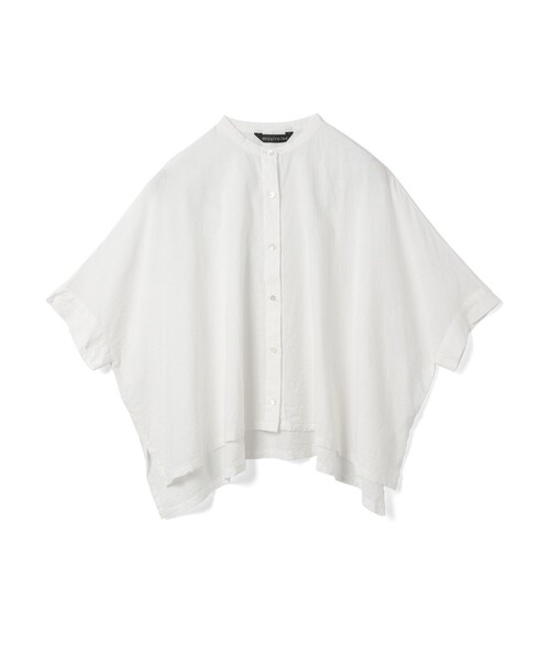 mizuiroind ブラウス シャツ mizuiro ind リネンスタンドカラー