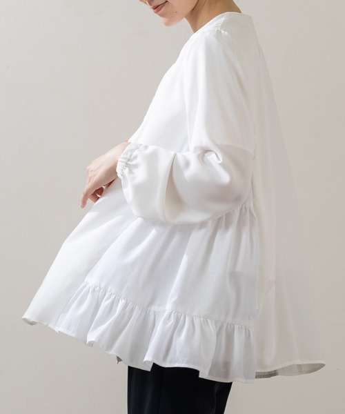 Sono カーディガン 「SONO/ソーノ」エアリーティアードUV