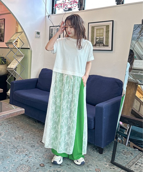 「PILIT」 半袖カットソー MEDIUM オフホワイト レディース