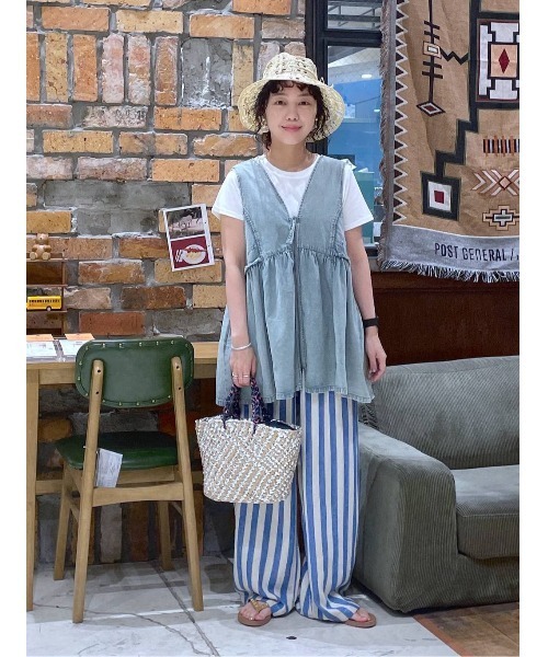 【新品未開封】✨完売品　今季　ニコアンド　ストライプパジャパン ストライプパジャパン（その他パンツ）｜niko and