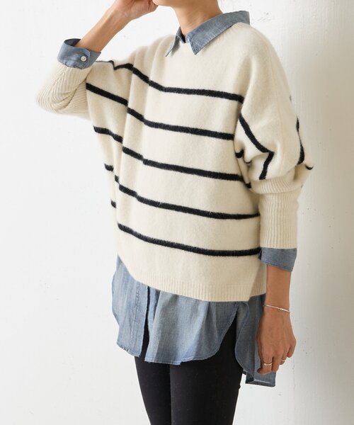 BEARDSLEY（ビアズリー） ニット セーター FOXウール後ろボタンニット