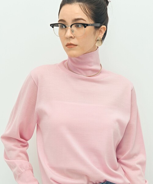 ニット セーター 「手洗い可能」「アンサンブル対応」18G天竺ハイネックプルオーバーニット レディース NOLLEY'S ニット セーター 「手洗い可能」「アンサンブル対応