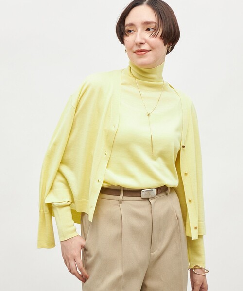 ニット セーター 「手洗い可能」「アンサンブル対応」18G天竺ハイネックプルオーバーニット レディース NOLLEY'S ニット セーター 「手洗い可能」「アンサンブル対応