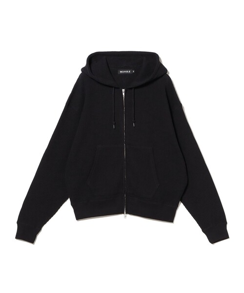 BEAMS T（ビームスT） パーカー Waffle Full Zip Hoodie ワッフル フル