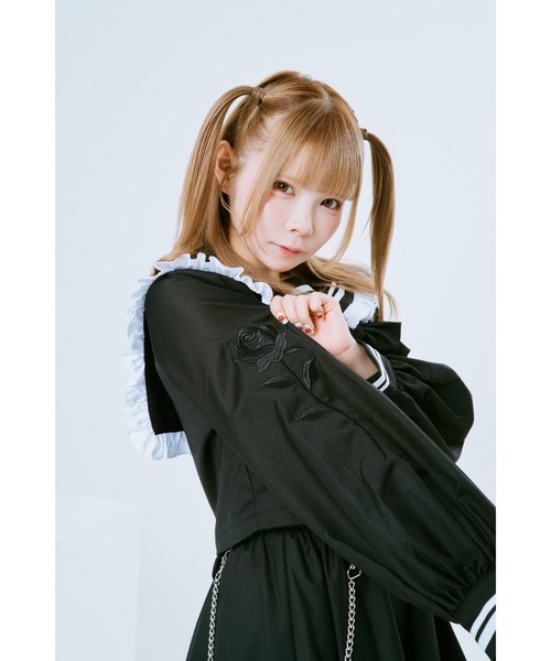 TRAVASTOKYO♡フリルサスペンダー＆セーラーブラウス TRAVAS TOKYO（トラバストーキョー） ブラウス シャツ 「TRAVAS TOKYO