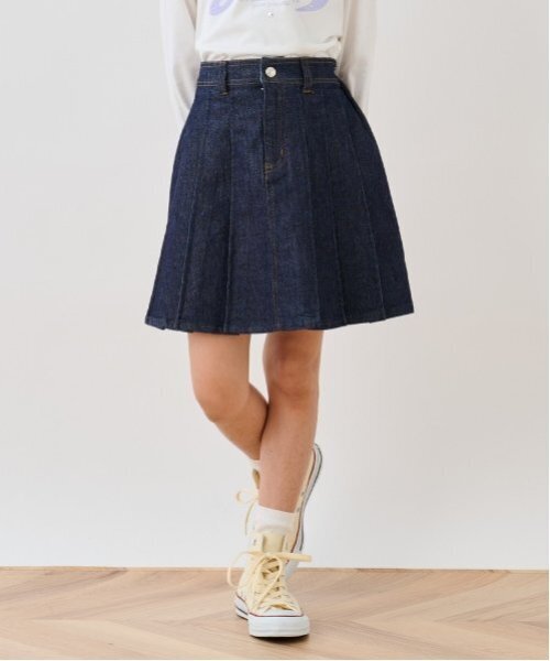 pom ponette junior（ポンポネット ジュニア） スカート ラメデニム