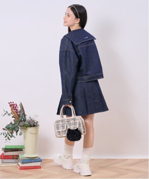 pom ponette junior（ポンポネット ジュニア） スカート ラメデニム