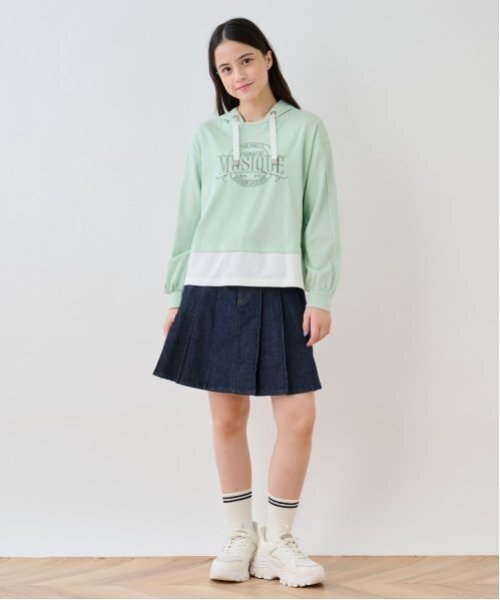 pom ponette junior（ポンポネット ジュニア） スカート ラメデニム