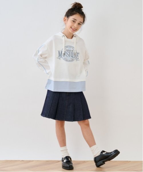 pom ponette junior（ポンポネット ジュニア） スカート ラメデニム