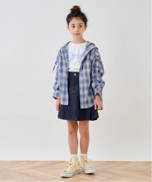 pom ponette junior（ポンポネット ジュニア） スカート ラメデニム