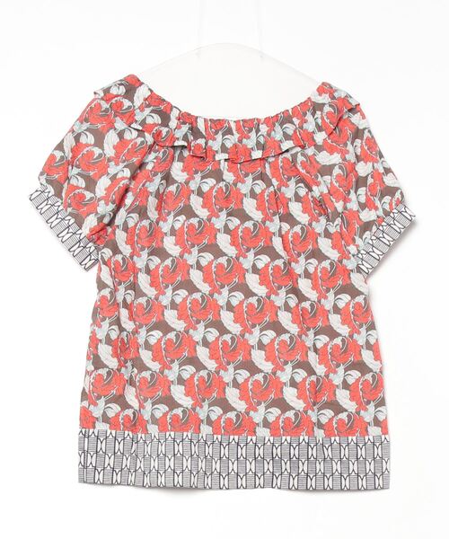 「PAUL&JOE SISTER」 花柄半袖ブラウス 1 レッド レディース_画像2