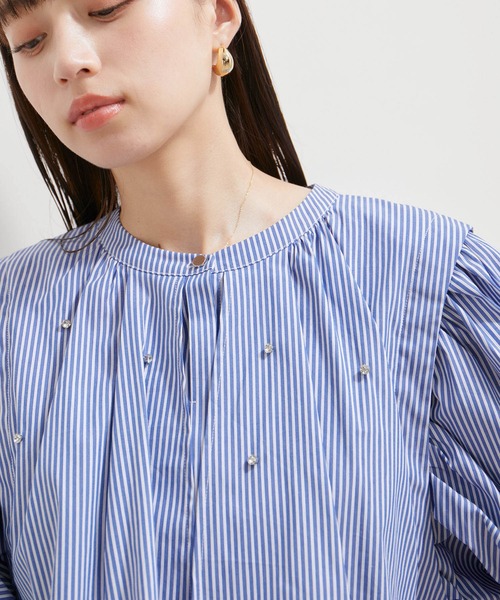 「VIS」 半袖ブラウス FREE サックスブルー レディース_画像4