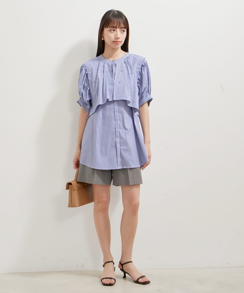 「VIS」 半袖ブラウス FREE サックスブルー レディース_画像5