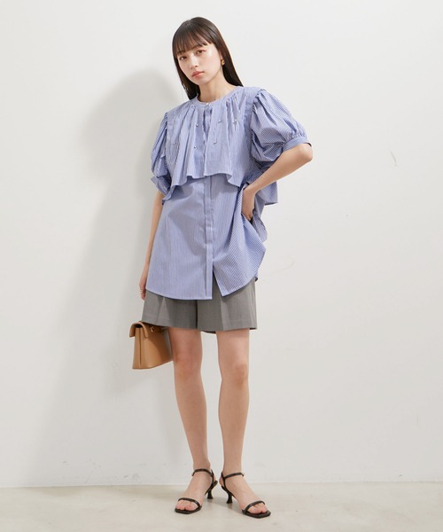 「VIS」 半袖ブラウス FREE サックスブルー レディース_画像6