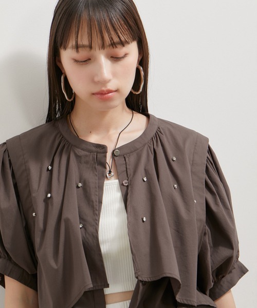 「VIS」 半袖ブラウス FREE サックスブルー レディース_画像9