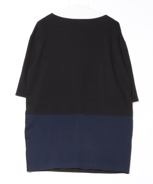 「LE TiROiR de DRESSTERIOR」 7分袖ワンピース M ブラック レディース_画像2