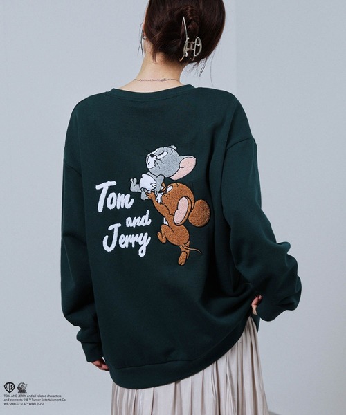 トレーナー スウェット 「TOM＆JERRY/トムアンドジェリー 」サガラ刺繍