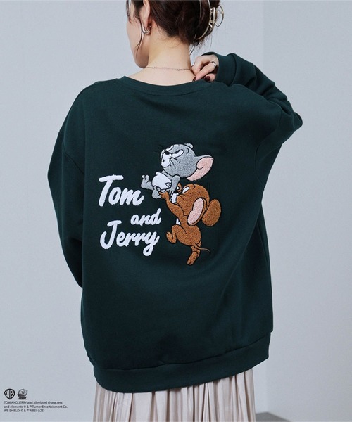 トレーナー スウェット 「TOM＆JERRY/トムアンドジェリー 」サガラ刺繍
