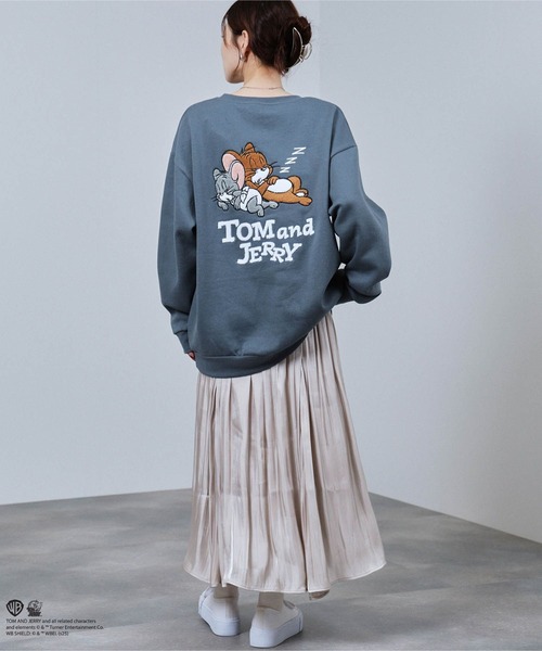 トレーナー スウェット TOM＆JERRY サガラ刺繍トレーナー メンズ