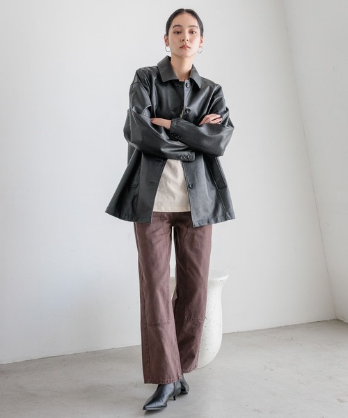 LOWRYS FARM（ローリーズファーム） カバーオール レザーカバーオール